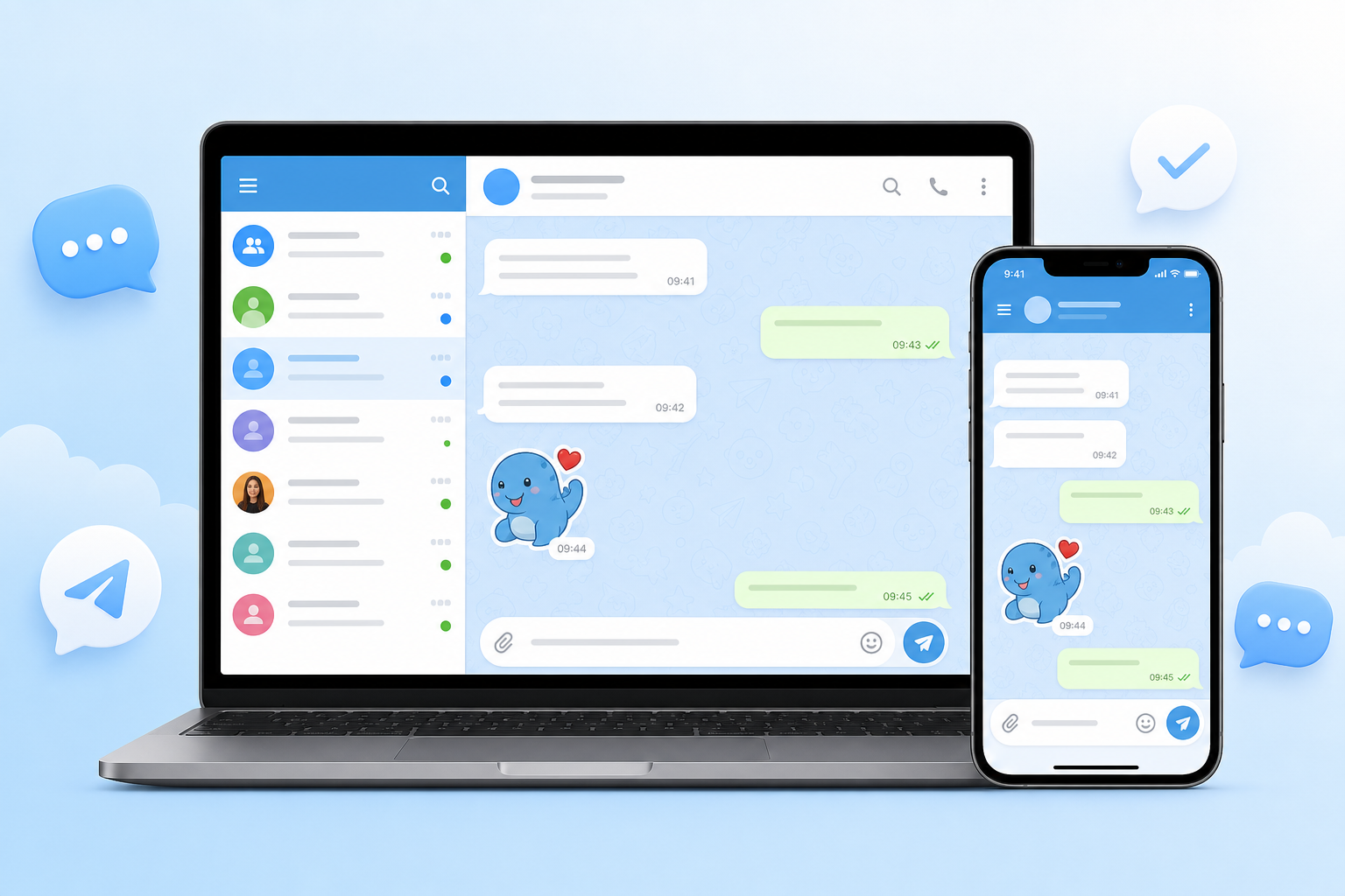 Telegram Desktop і мобільна версія на кількох пристроях одночасно