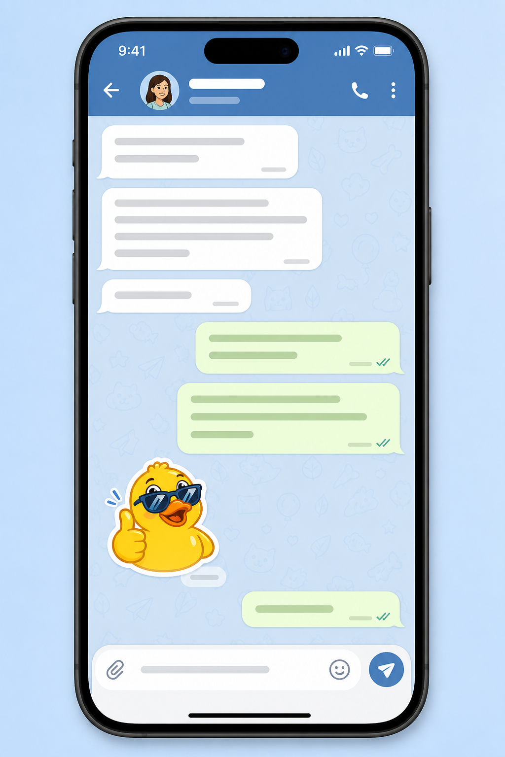 Скриншот чату Telegram на смартфоні українською мовою