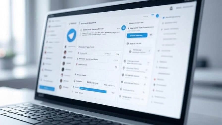 Telegram Desktop на ноутбуку під час робочого дня